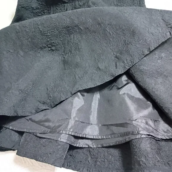 Simonett Beya Dress Black Size S Puff Sleeve Textured Fabricv Womens - Picture 4 of 11